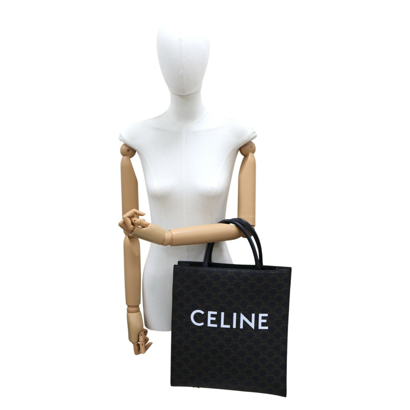 黑色 Triomphe帆布 Cabas 老花琴譜包 肩背包【CELINE 賽琳】-11