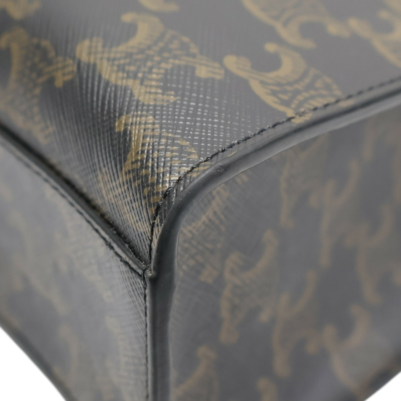 黑色 Triomphe帆布 Cabas 老花琴譜包 肩背包【CELINE 賽琳】-13