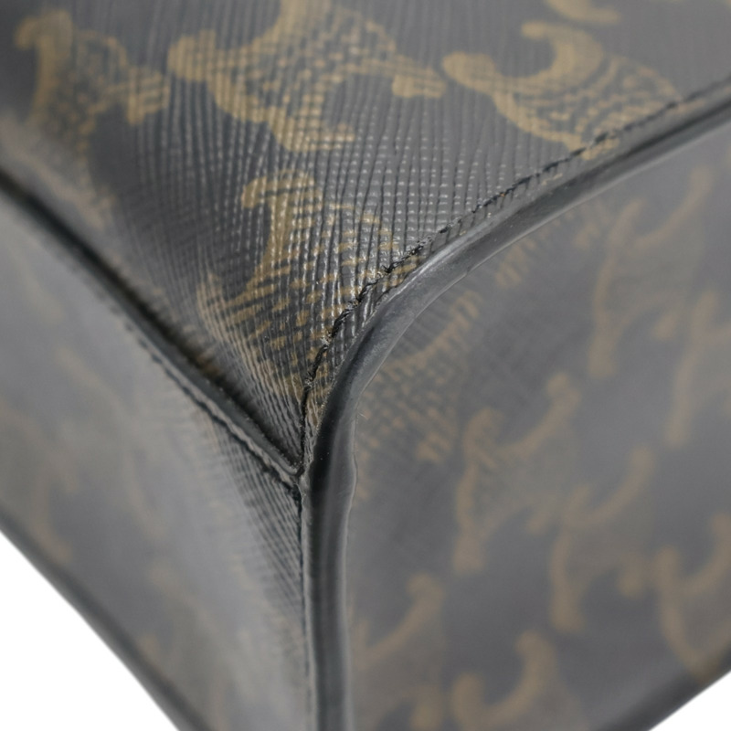 黑色 Triomphe帆布 Cabas 老花琴譜包 肩背包【CELINE 賽琳】-15