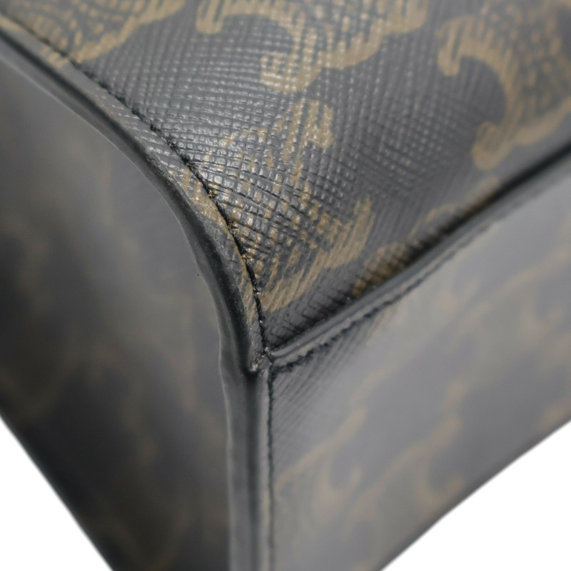 黑色 Triomphe帆布 Cabas 老花琴譜包 肩背包【CELINE 賽琳】-16