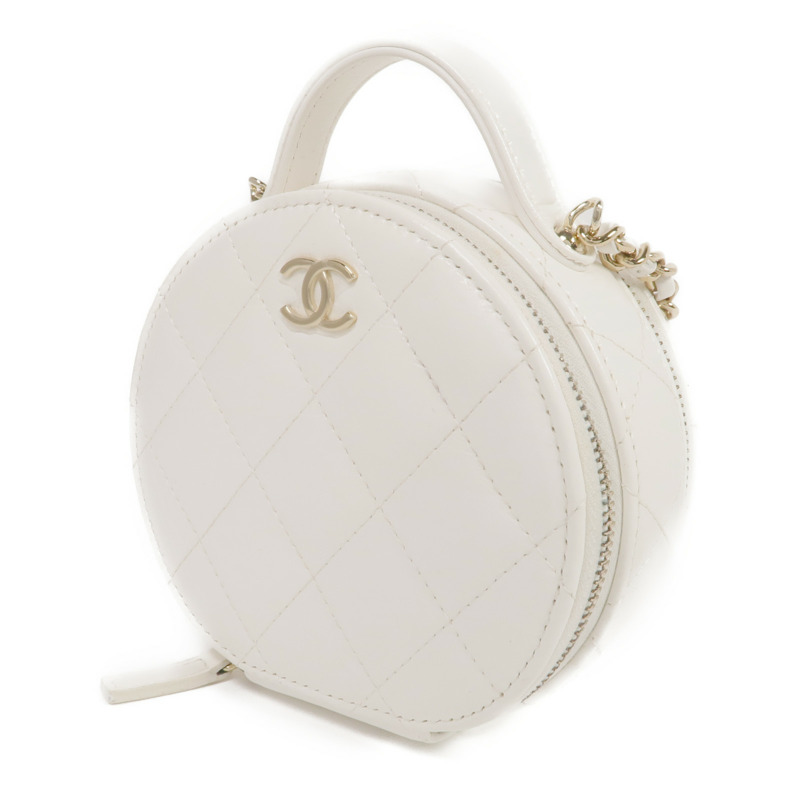 CHANEL 羊皮皮革2 Way Shoulder金扣手挽肩背兩用袋-2