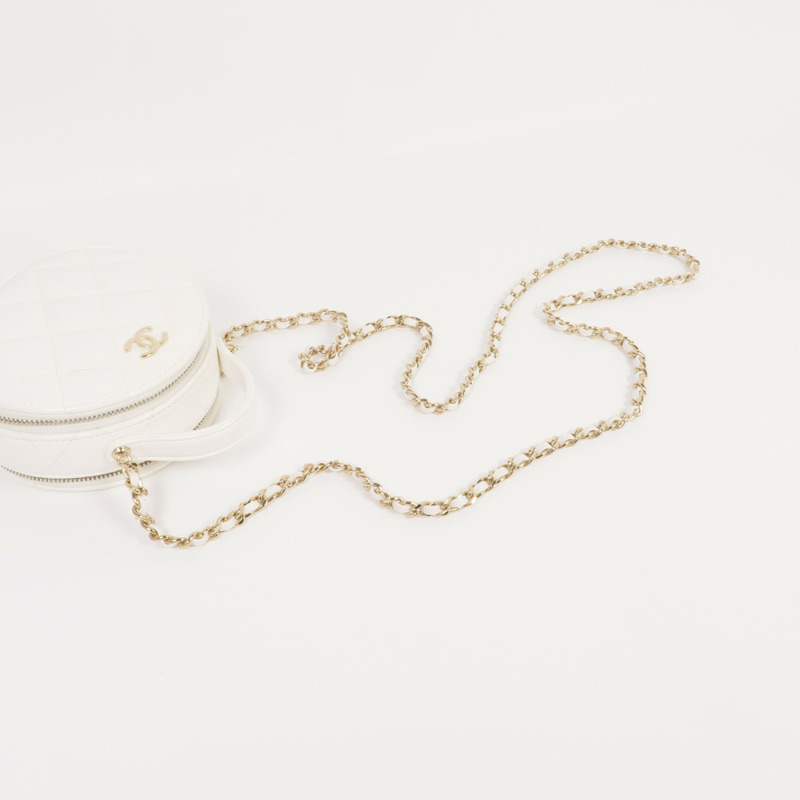 CHANEL 羊皮皮革2 Way Shoulder金扣手挽肩背兩用袋-4