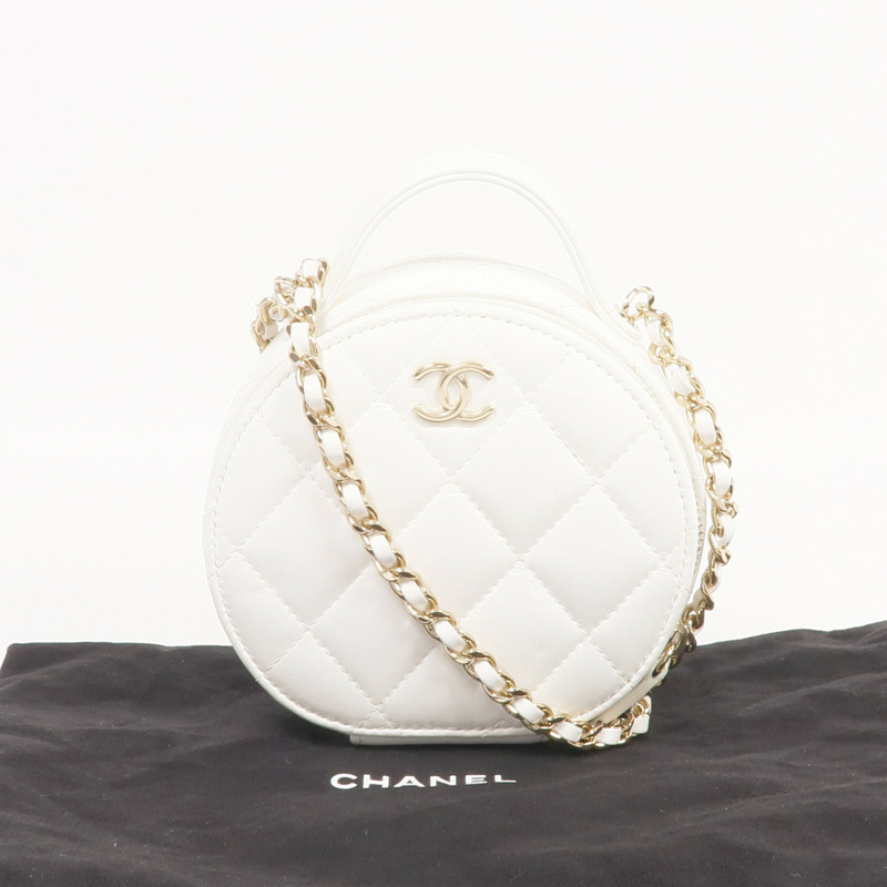 CHANEL 羊皮皮革2 Way Shoulder金扣手挽肩背兩用袋-18