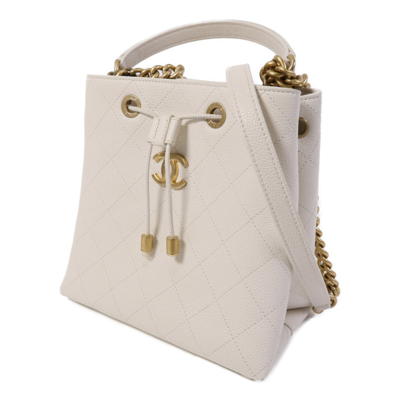 CHANEL 牛皮皮革Chain Shoulder Bag金扣鏈帶肩背袋-1