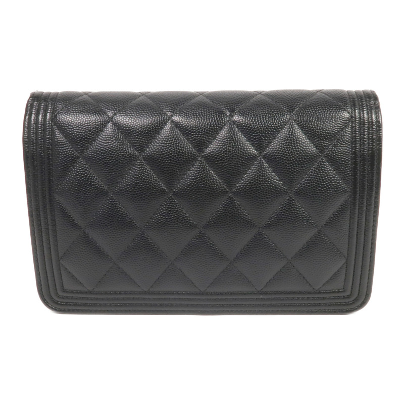 CHANEL 牛皮皮革WOC Wallet On Chain金扣鏈帶肩背袋-1