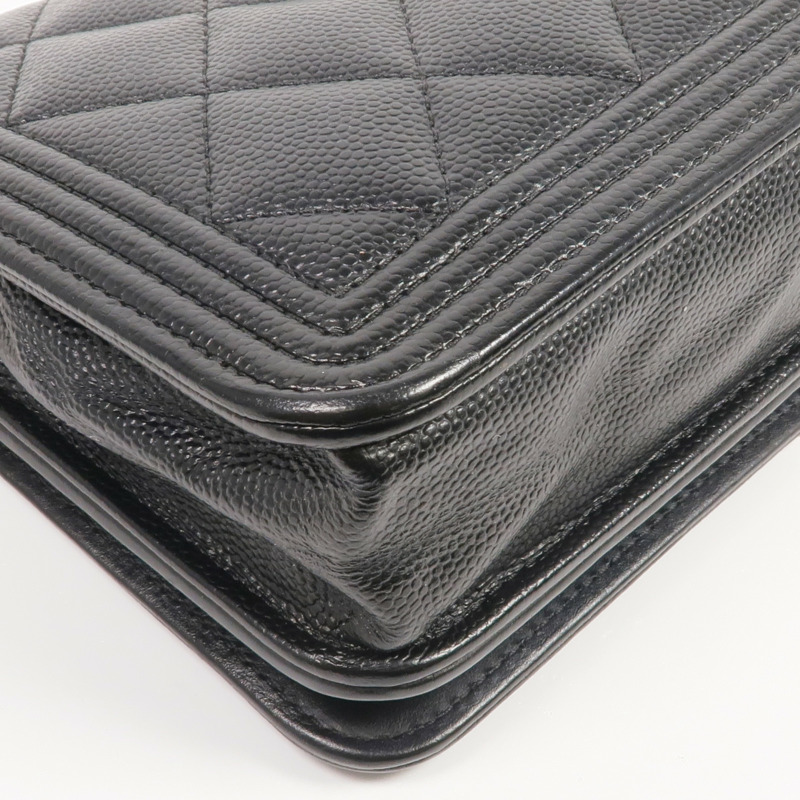 CHANEL 牛皮皮革WOC Wallet On Chain金扣鏈帶肩背袋-8