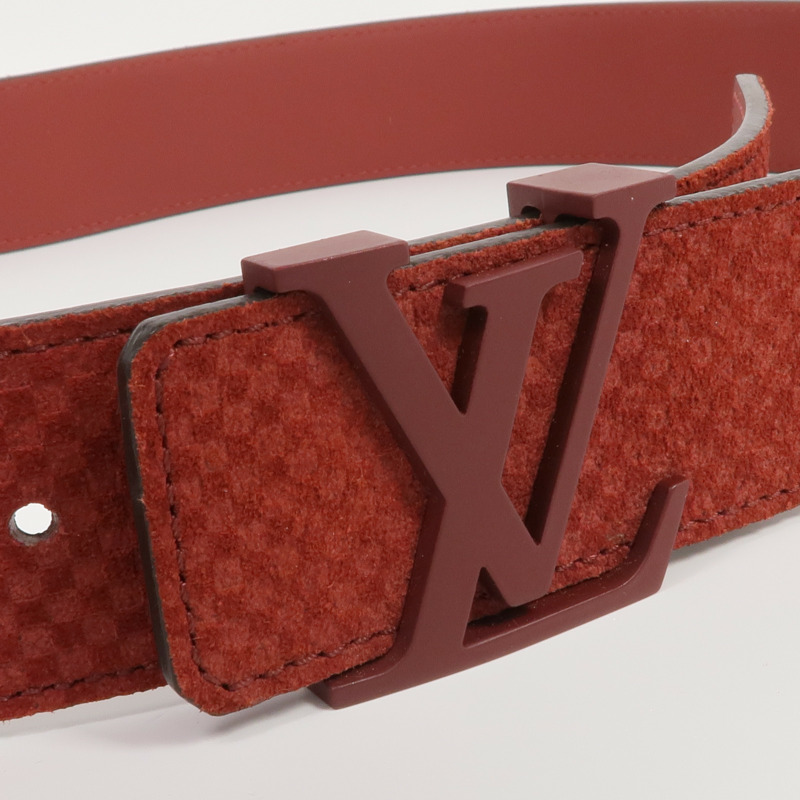 LOUIS VUITTON Suede Damier Belt皮帶-3