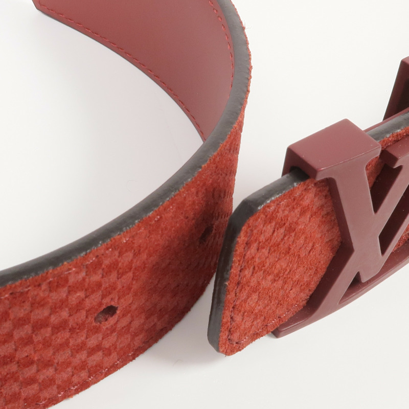 LOUIS VUITTON Suede Damier Belt皮帶-6