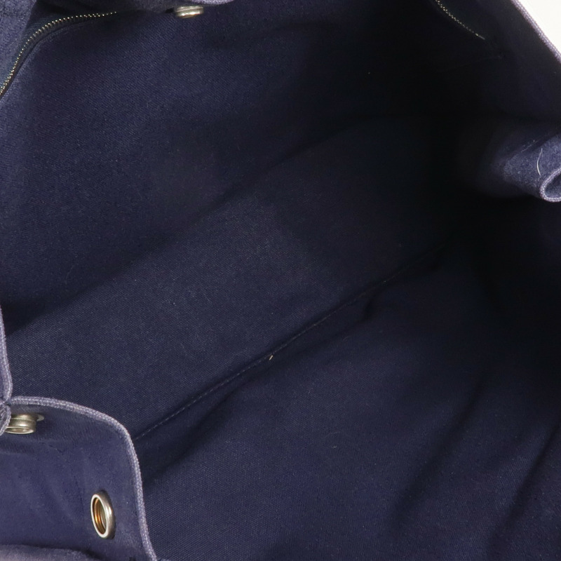 HERMES 帆布Herline MM銀扣手挽袋-12