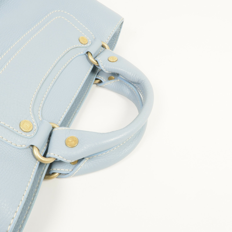 CELINE 牛皮皮革Handbag金扣手挽袋-4