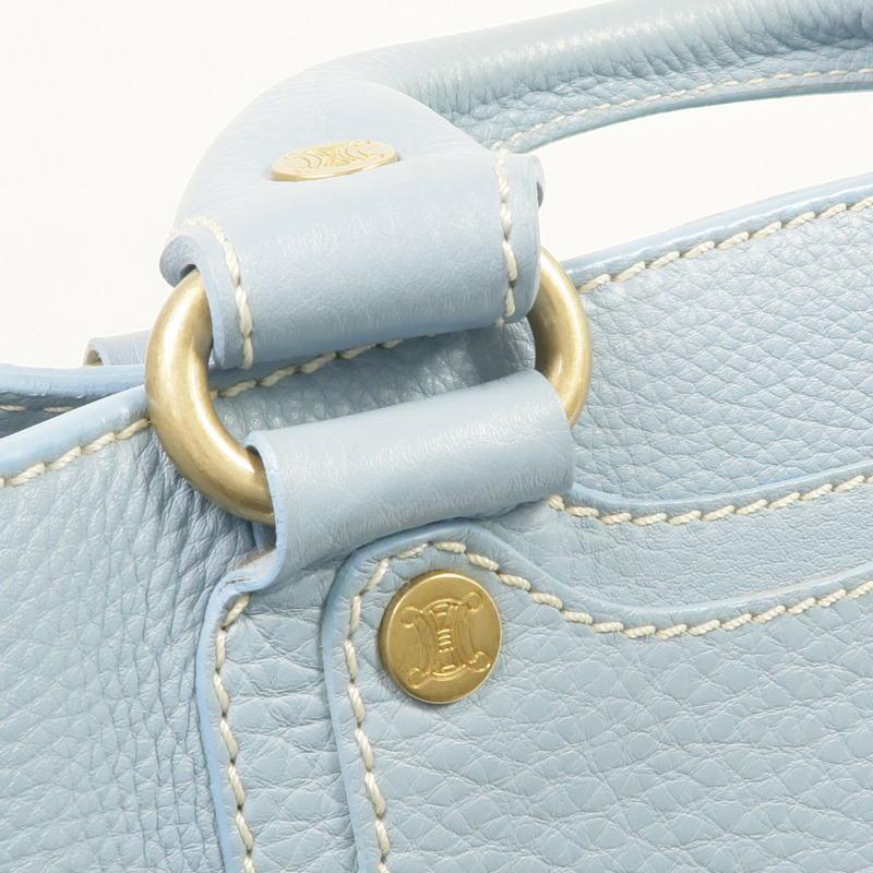 CELINE 牛皮皮革Handbag金扣手挽袋-9