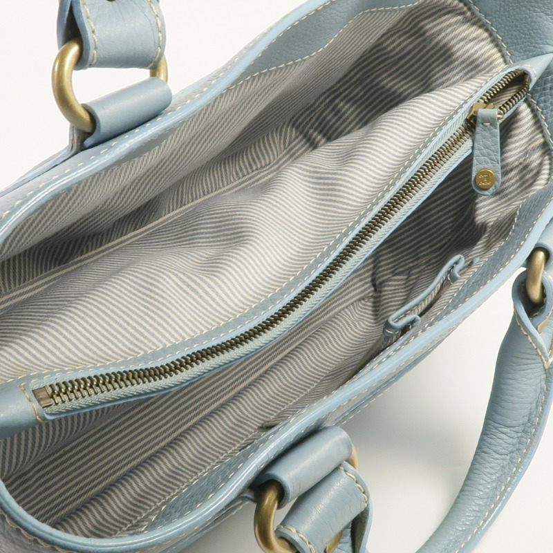 CELINE 牛皮皮革Handbag金扣手挽袋-10