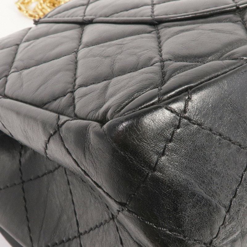 CHANEL 牛皮皮革2.55 Medium金扣鏈帶肩背袋-8