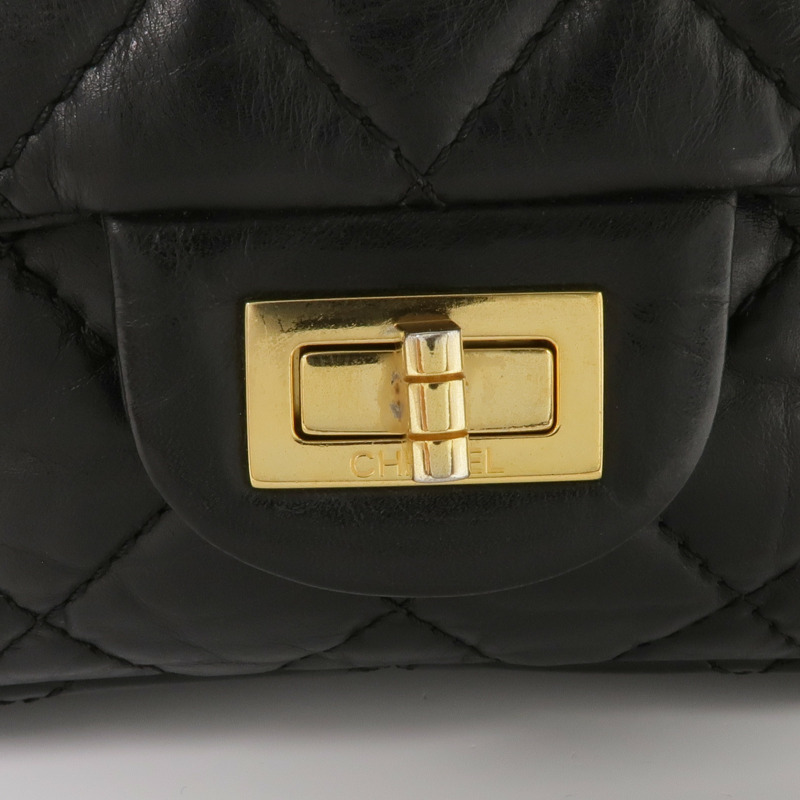 CHANEL 牛皮皮革2.55 Medium金扣鏈帶肩背袋-9