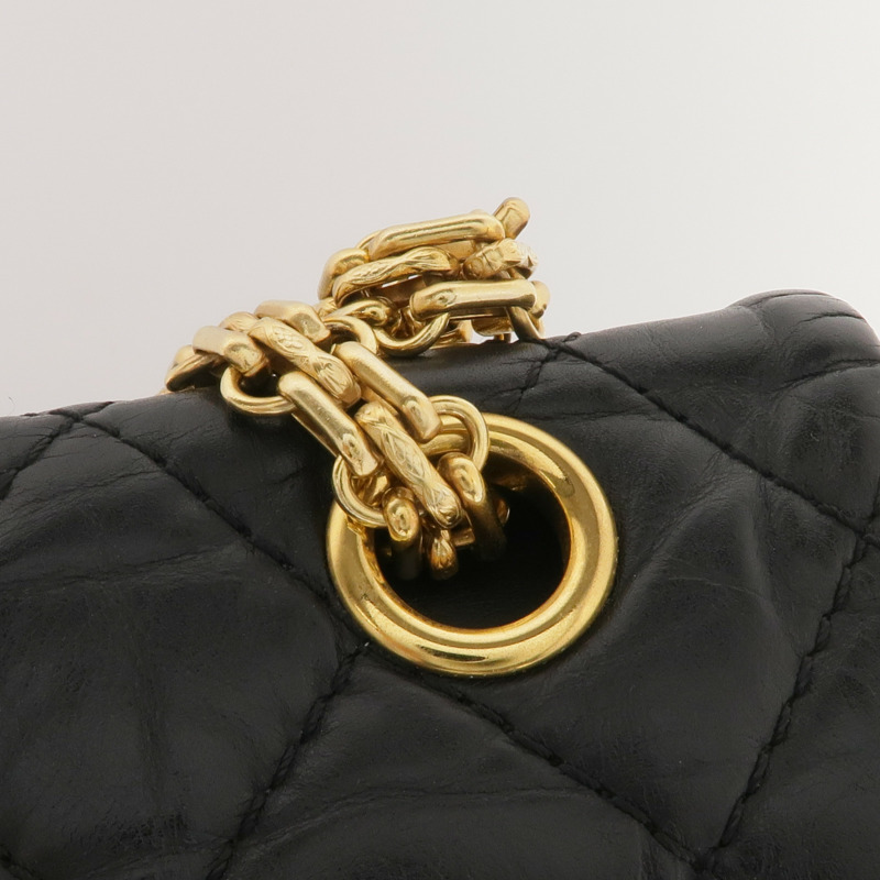 CHANEL 牛皮皮革2.55 Medium金扣鏈帶肩背袋-10