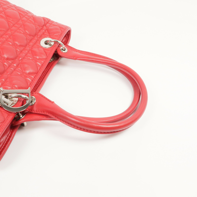 Dior 皮革Shoulder Bag/Handbag銀扣肩背袋/手挽袋-4