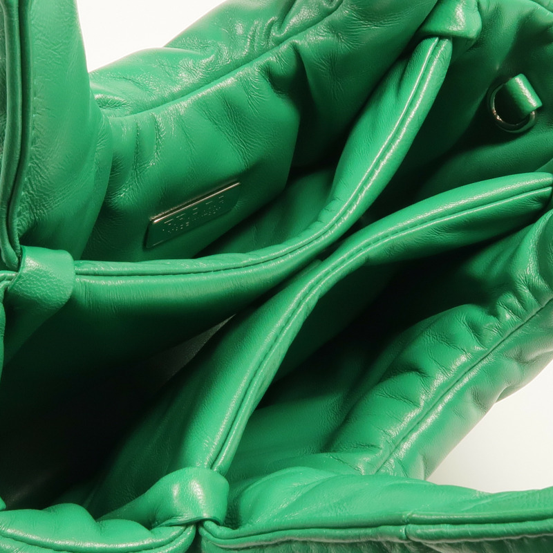 PRADA Nappa皮革Small Soft Padded Bag銀扣手挽肩背兩用袋-10