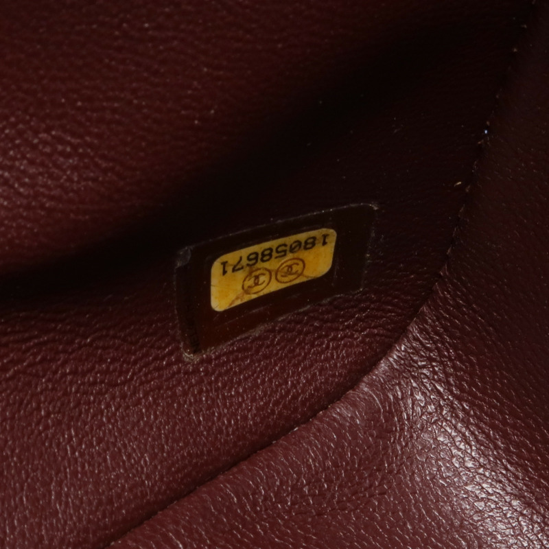 CHANEL 牛皮皮革Large Classic銀扣鏈帶肩背袋-13