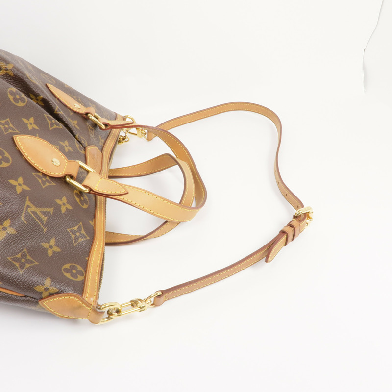 LOUIS VUITTON Monogram Palermo PM金扣手挽肩背兩用袋棕色-4