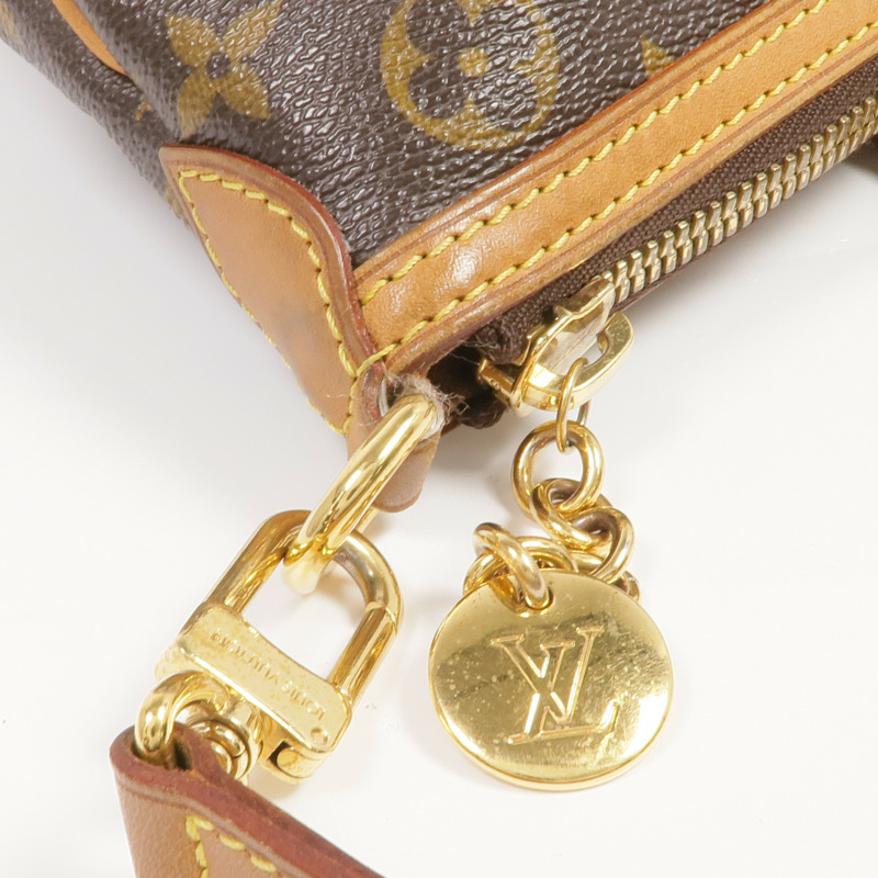 LOUIS VUITTON Monogram Palermo PM金扣手挽肩背兩用袋棕色-9