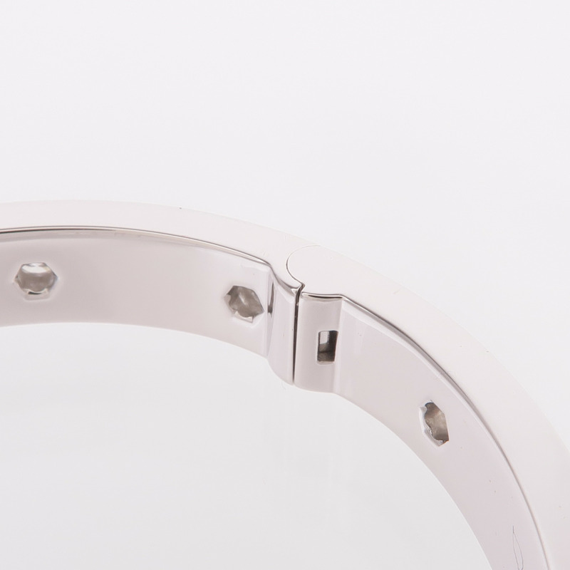 CARTIER 18K白金Love Bracelet Full Diamonds鑽石手鐲Cartier#16-5