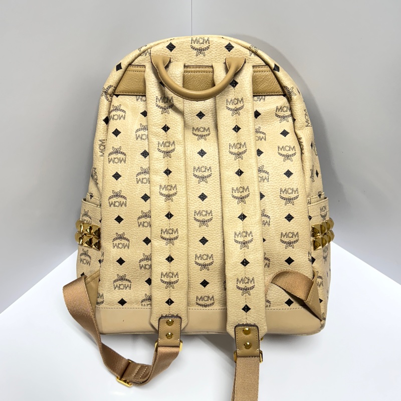 MCM 全牛皮高級款 牛皮革 後背包🎒 專櫃6萬多！-1