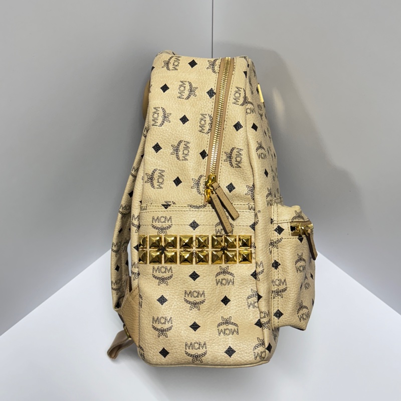 MCM 全牛皮高級款 牛皮革 後背包🎒 專櫃6萬多！-2