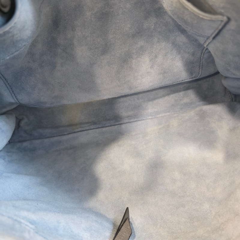 Prada藍標鐵灰色托特包-15