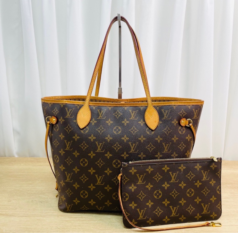 【85%新 ✨ 有塵袋】LV Neverfull MM 子母包單肩包-0