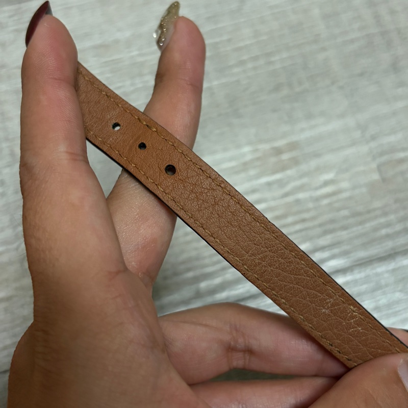 Lv黑銀皮革手環-5