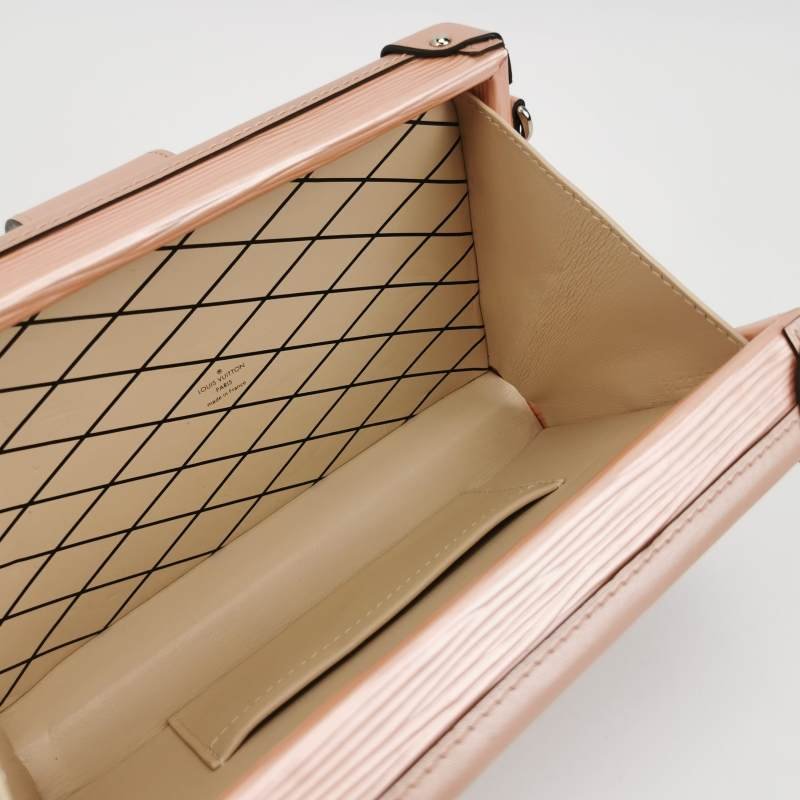 Louis Vuitton(LV)Petite Malle小盒子小號牛皮水波紋S-lock鎖扣斜挎包單肩包-6