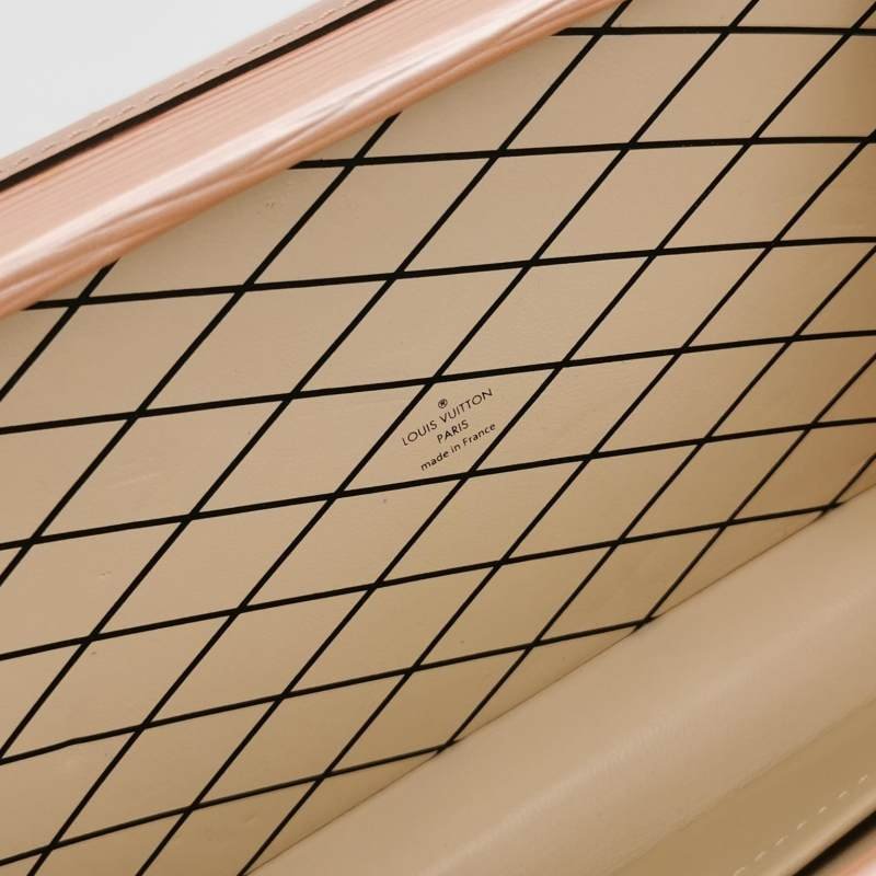 Louis Vuitton(LV)Petite Malle小盒子小號牛皮水波紋S-lock鎖扣斜挎包單肩包-7