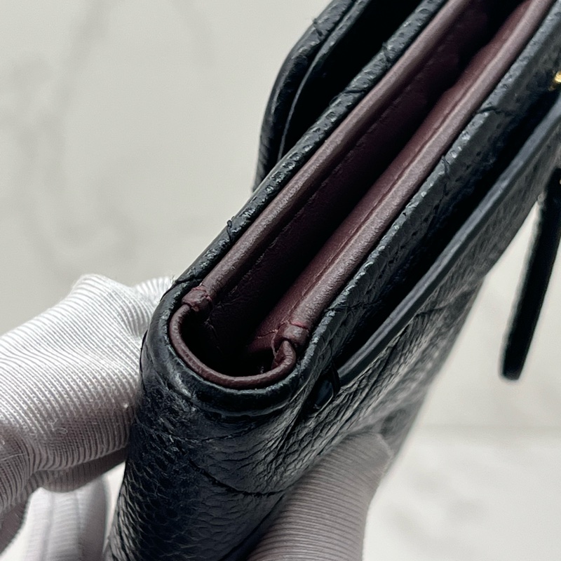 💗香緹國際精品💗 681 Chanel 黑金荔枝牛短夾-7