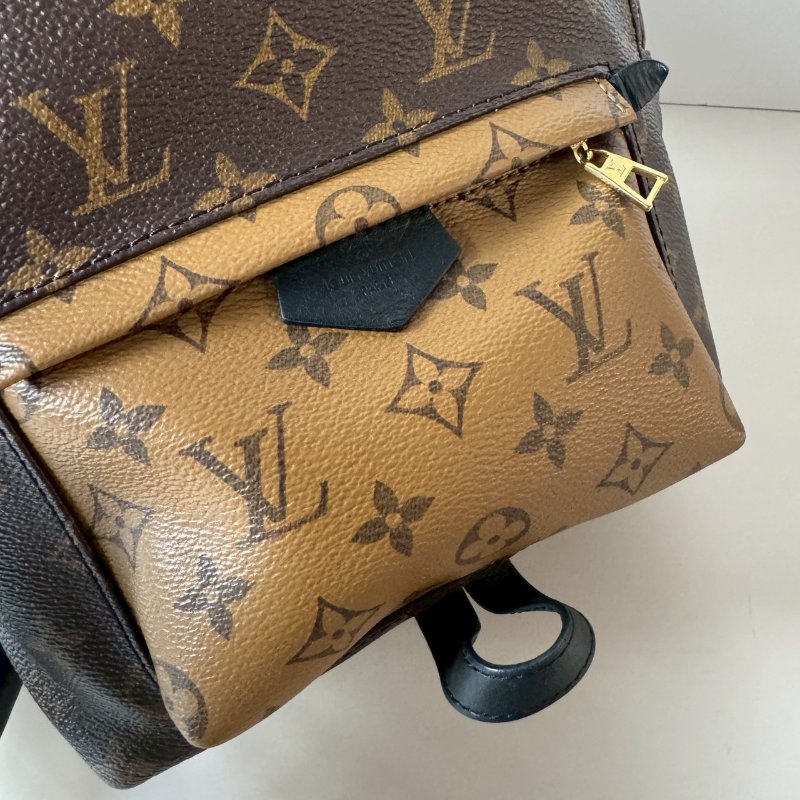絕版 LV Palm Springs PM 焦糖 拼色 後背包 M43116 (M44870)-3