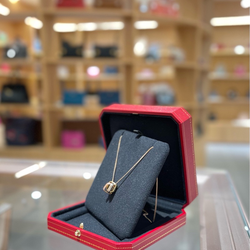 Cartier卡地亚 trinity box 粉蓝宝项链-2