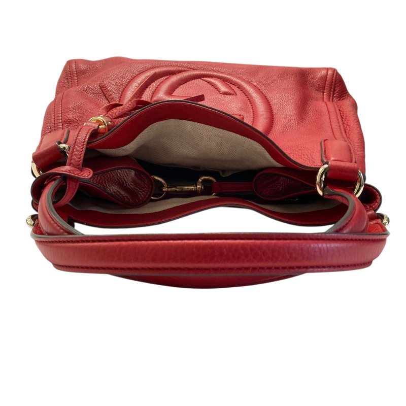 GUCCI 古馳 282309 SOHO TOTE 牛皮 紅色 托特包-5