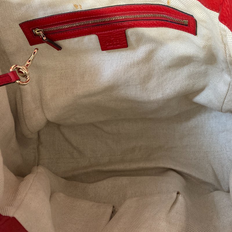 GUCCI 古馳 282309 SOHO TOTE 牛皮 紅色 托特包-6