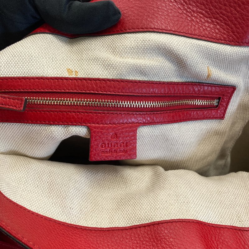GUCCI 古馳 282309 SOHO TOTE 牛皮 紅色 托特包-7