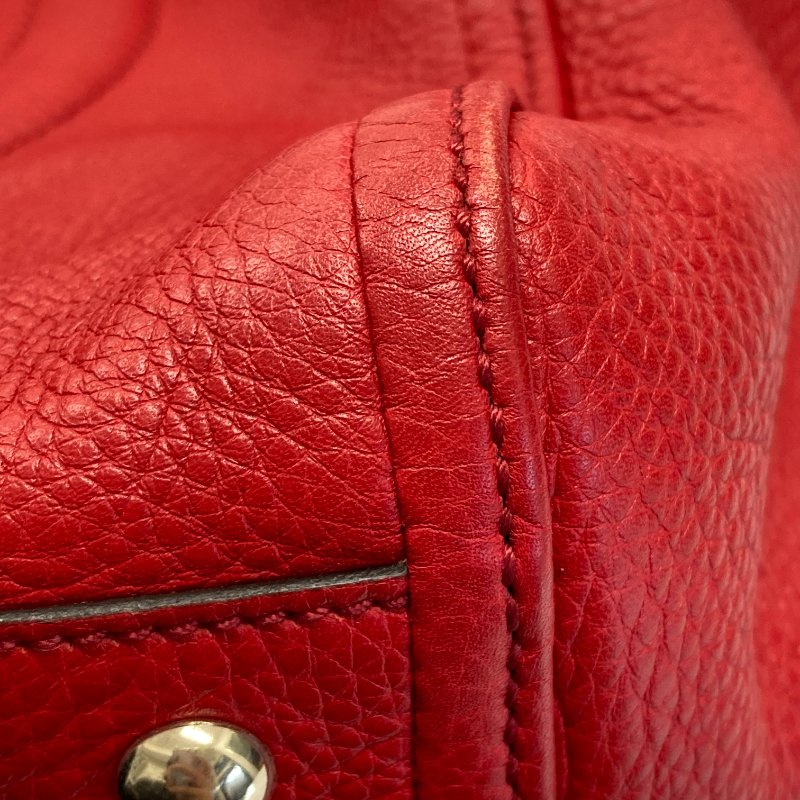 GUCCI 古馳 282309 SOHO TOTE 牛皮 紅色 托特包-10