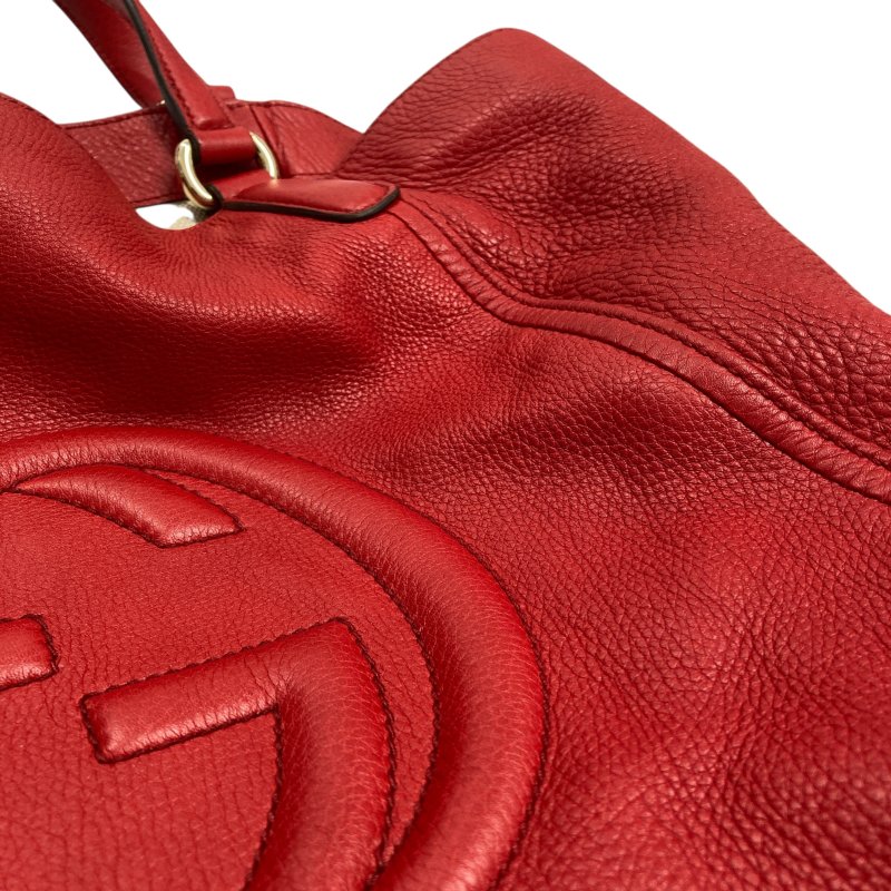 GUCCI 古馳 282309 SOHO TOTE 牛皮 紅色 托特包-15