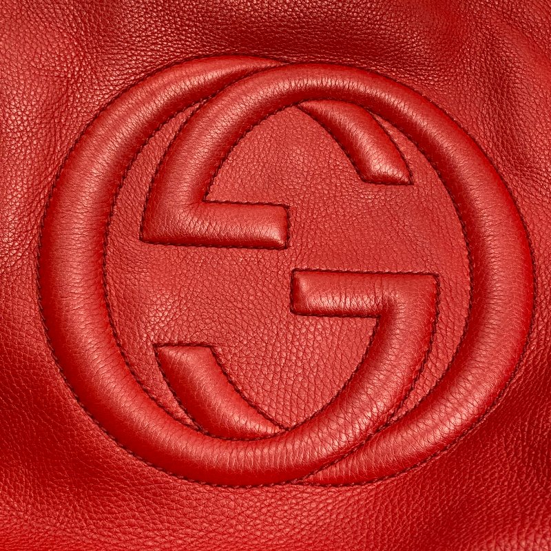 GUCCI 古馳 282309 SOHO TOTE 牛皮 紅色 托特包-18