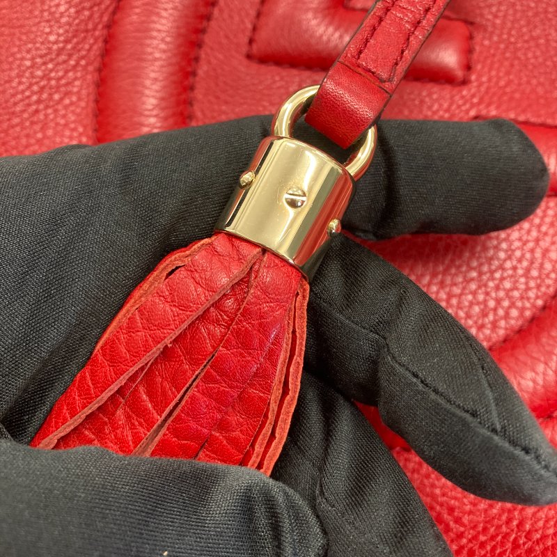 GUCCI 古馳 282309 SOHO TOTE 牛皮 紅色 托特包-19