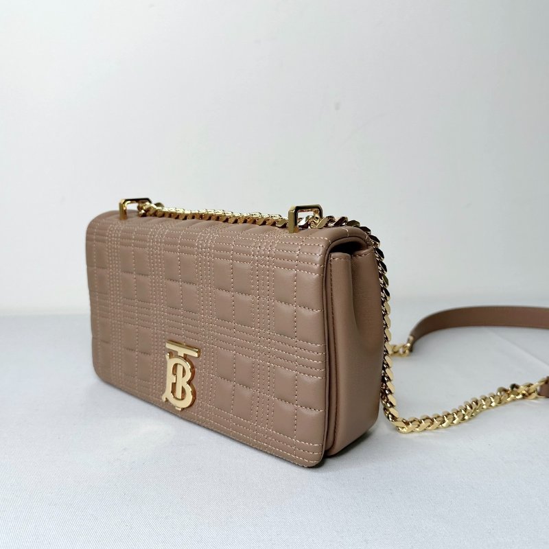 BURBERRY Lola TB縫格紋皮革鏈包-2