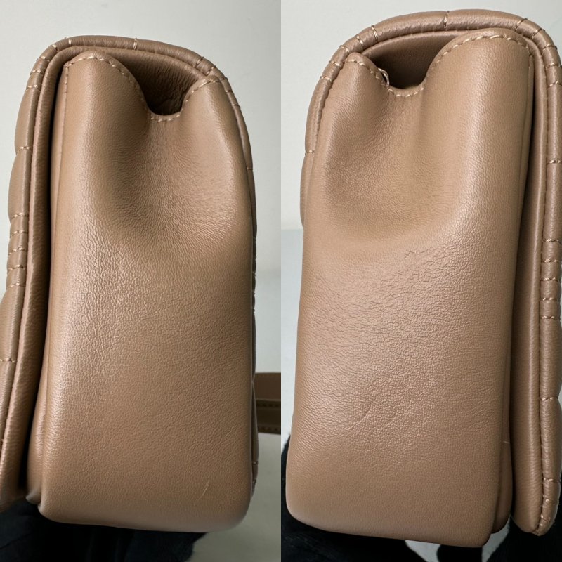 BURBERRY Lola TB縫格紋皮革鏈包-7