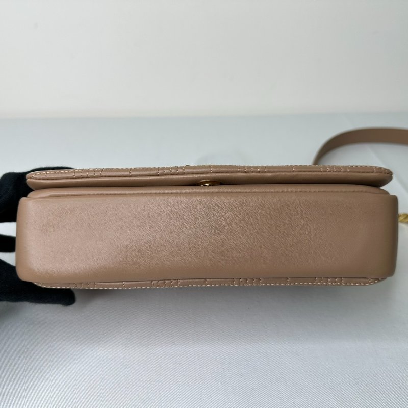 BURBERRY Lola TB縫格紋皮革鏈包-8