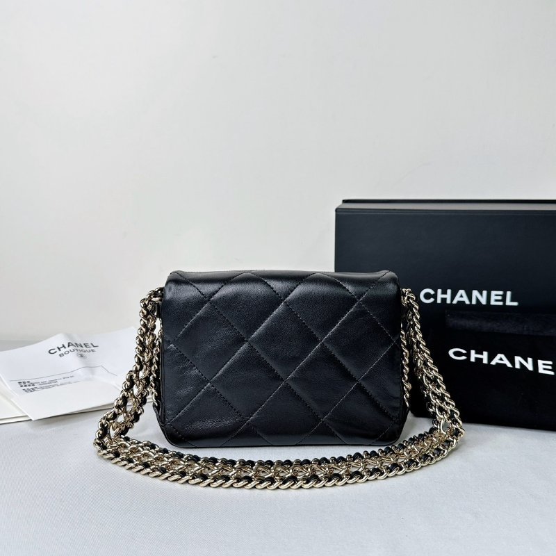 CHANEL 22P黑羊瀑布鏈晚宴包-2