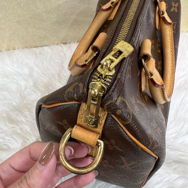 LV Speedy25 老花波士頓包 晶片款-9