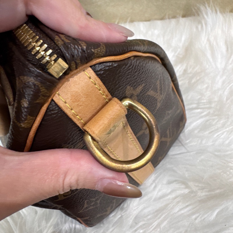 LV Speedy25 老花波士頓包 晶片款-10
