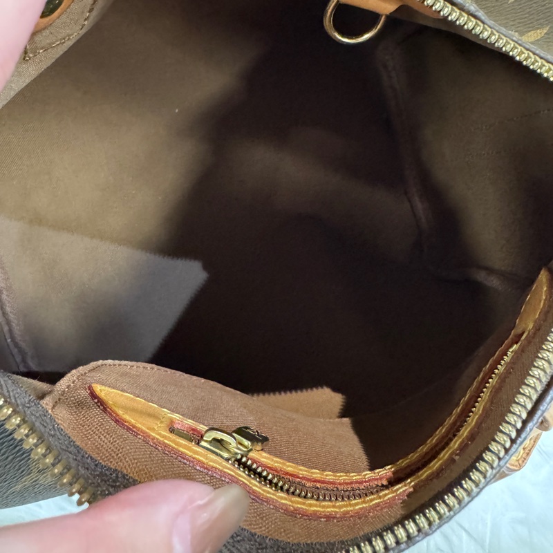LV Speedy25 老花波士頓包 晶片款-18