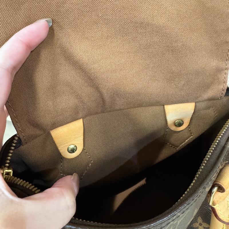 LV Speedy25 老花波士頓包 晶片款-22